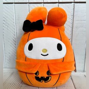 Squishmallow Hello Kitty & Friends Halloween My Melody Pumpkin Plush Sanrio NWT